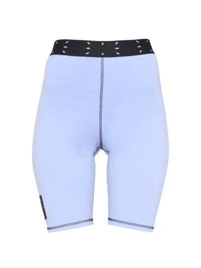 Mcq By Alexander Mcqueen Two-tone Cycling Shorts In Blue