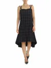 Mcq By Alexander Mcqueen Check Printed Dress In Blue In Azul