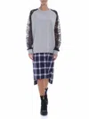 Mcq By Alexander Mcqueen Grey Dress With Shirt-effect Bottom In Gris
