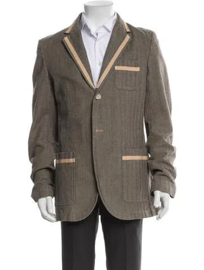 Pre-owned Mcq By Alexander Mcqueen Vintage Colorblock Pattern Sport Coat In Neutral