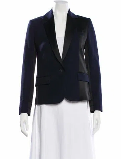 Pre-owned Mcq By Alexander Mcqueen Virgin Wool Blazer In Blue