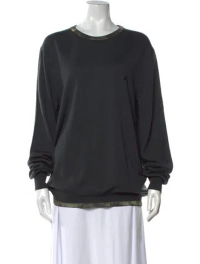 Pre-owned Mcq By Alexander Mcqueen Virgin Wool Crew Neck Sweater In Gray