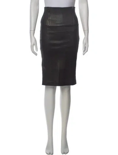 Pre-owned Mcq By Alexander Mcqueen Virgin Wool Midi Length Skirt In Black