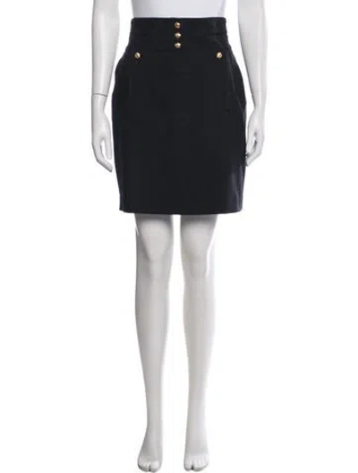 Pre-owned Mcq By Alexander Mcqueen Virgin Wool Mini Skirt In Blue