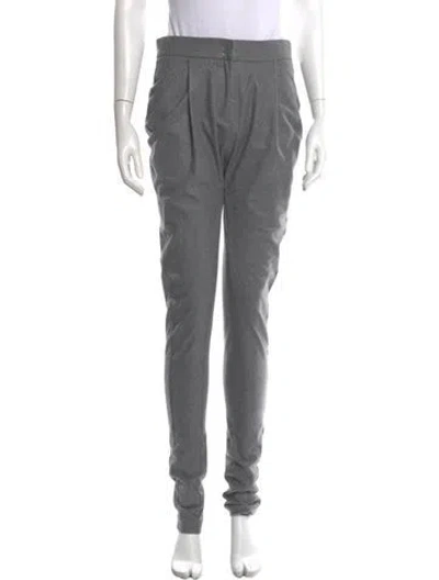 Pre-owned Mcq By Alexander Mcqueen Virgin Wool Skinny Leg Pants In Gray