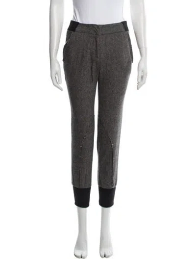 Pre-owned Mcq By Alexander Mcqueen Virgin Wool Skinny Leg Pants In Neutral