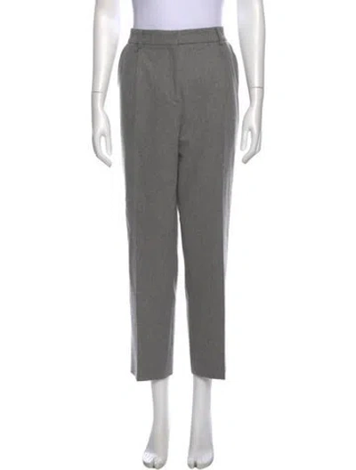 Pre-owned Mcq By Alexander Mcqueen Virgin Wool Straight Leg Pants In Gray