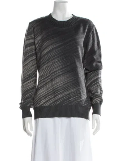 Pre-owned Mcq By Alexander Mcqueen Virgin Wool Striped Sweater In Gray