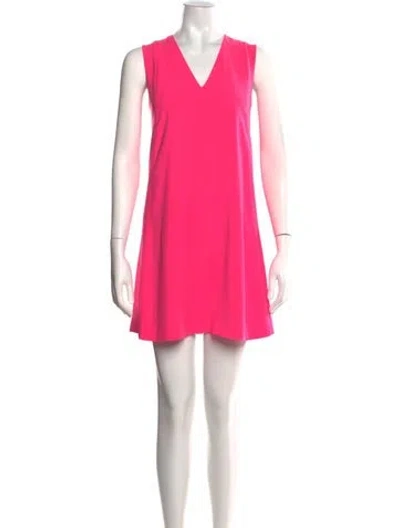 Pre-owned Mcq By Alexander Mcqueen V-neck Mini Dress In Pink