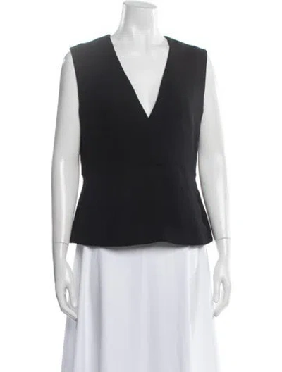Pre-owned Mcq By Alexander Mcqueen V-neck Sleeveless Top In Black