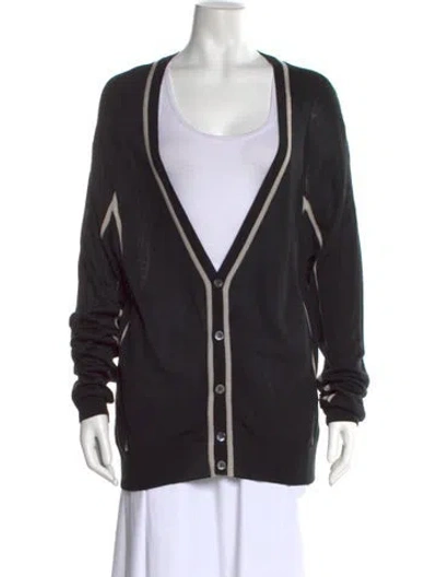 Pre-owned Mcq By Alexander Mcqueen V-neck Sweater In Black