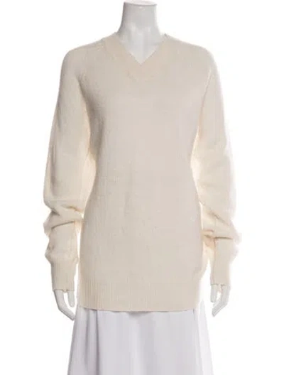 Pre-owned Mcq By Alexander Mcqueen V-neck Sweater In Neutrals
