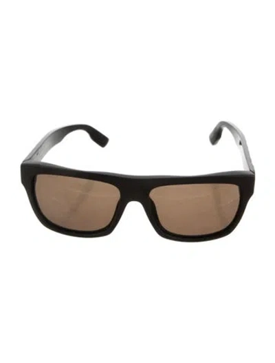 Pre-owned Mcq By Alexander Mcqueen Wayfarer Tinted Sunglasses In Brown