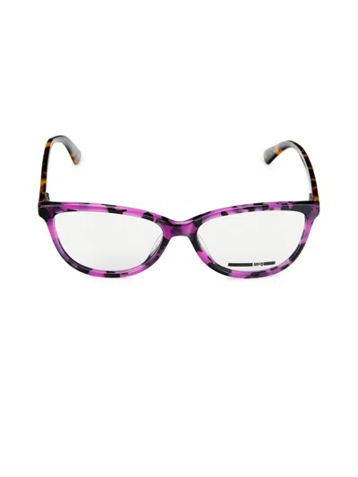 Mcq By Alexander Mcqueen Women's 54mm Oval Eyeglasses In Purple