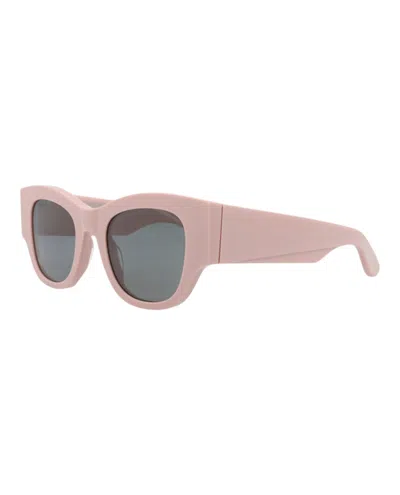 Pre-owned Mcq By Alexander Mcqueen Women's Mcq Alexander Mcqueen Alexander Mcqueen Square Rectangle Sunglasses In Pink Pink Grey (am042