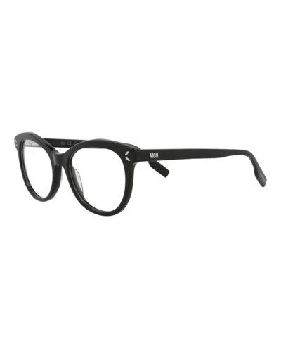 Pre-owned Mcq By Alexander Mcqueen Women's Mcq Alexander Mcqueen Cat Eye Optical Frames In Black Black Transparent (mq0330o/30011554/00