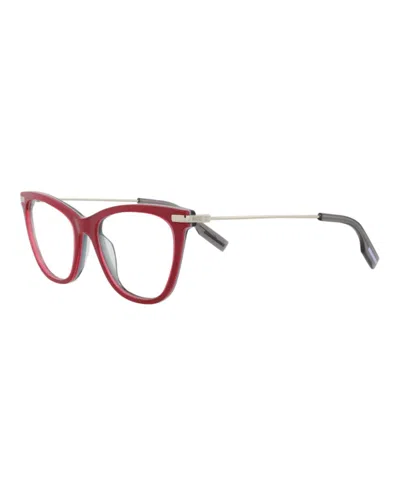 Pre-owned Mcq By Alexander Mcqueen Women's Mcq Alexander Mcqueen Cat Eye Optical Frames In Violet Silver (mq0339o/30011569/007)