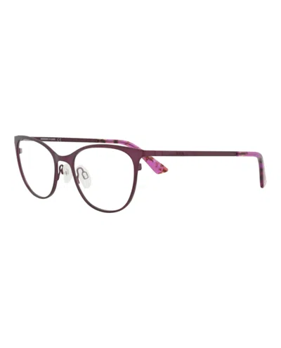 Pre-owned Mcq By Alexander Mcqueen Women's Mcq Alexander Mcqueen Cat Eye Optical Frames In Violet Violet Transparent (mq0295op/30009198
