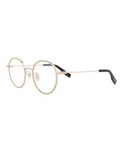 Pre-owned Mcq By Alexander Mcqueen Women's Mcq Alexander Mcqueen Round Oval Optical Frames In Gold Gold Transparent (mq0316o/30010813/0