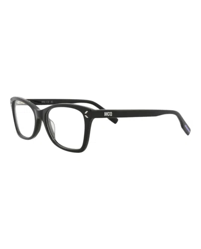 Pre-owned Mcq By Alexander Mcqueen Women's Mcq Alexander Mcqueen Square Rectangle Optical Frames In Black Black Transparent (mq0347o/30