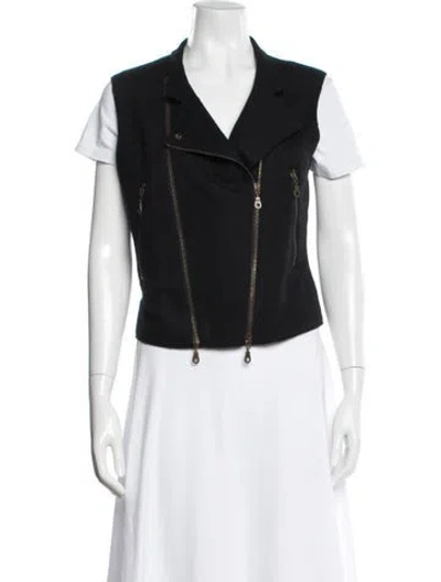 Pre-owned Mcq By Alexander Mcqueen Wool Biker Jacket In Black