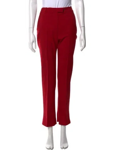 Pre-owned Mcq By Alexander Mcqueen Wool Flared Pants In Red