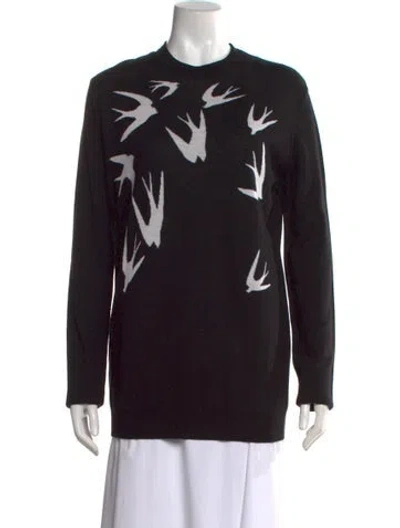 Pre-owned Mcq By Alexander Mcqueen Wool Graphic Print Sweater In Black