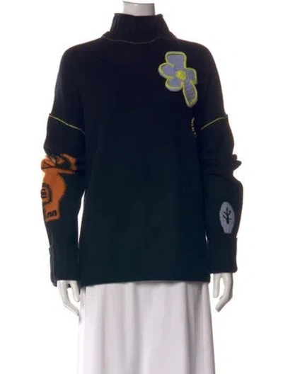 Pre-owned Mcq By Alexander Mcqueen Wool Graphic Print Sweater W/ Tags In Black