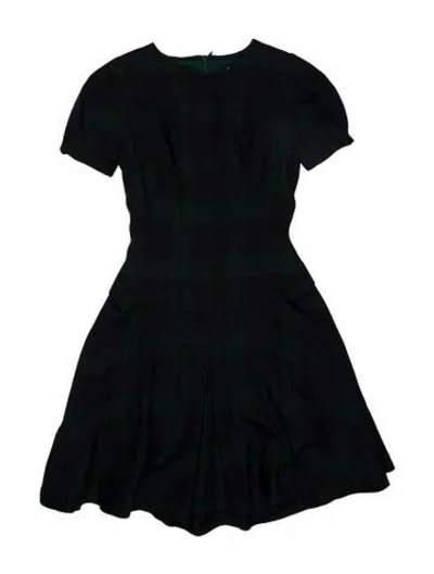 Pre-owned Mcq By Alexander Mcqueen Wool Mini Dress In Black