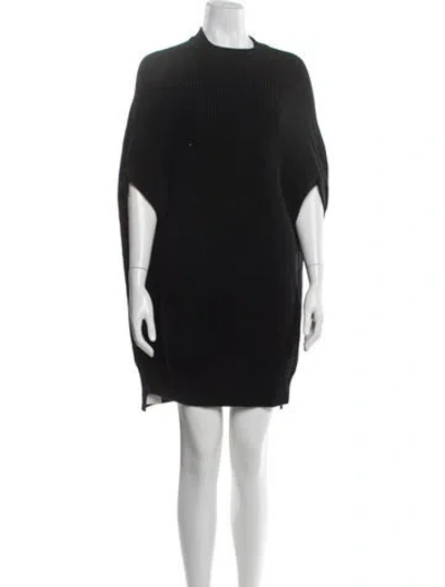 Pre-owned Mcq By Alexander Mcqueen Wool Mini Dress In Black