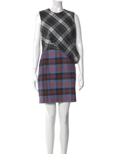 Pre-owned Mcq By Alexander Mcqueen Wool Mini Dress In Multi