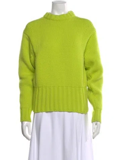 Pre-owned Mcq By Alexander Mcqueen Wool Mock Neck Sweater In Green