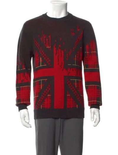 Pre-owned Mcq By Alexander Mcqueen Wool Printed Pullover In Red