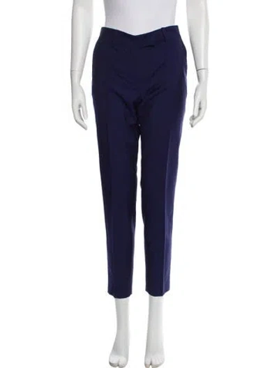 Pre-owned Mcq By Alexander Mcqueen Wool Straight Leg Pants In Blue