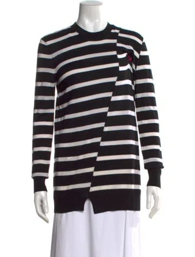 Pre-owned Mcq By Alexander Mcqueen Wool Striped Sweater In Black