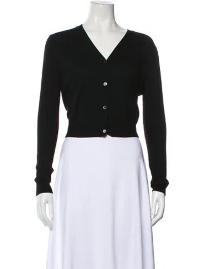 Pre-owned Mcq By Alexander Mcqueen Wool V-neck Sweater In Black