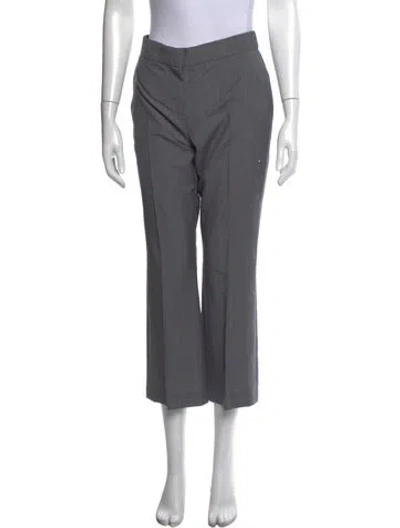 Pre-owned Mcq By Alexander Mcqueen Wool Wide Leg Pants In Grey
