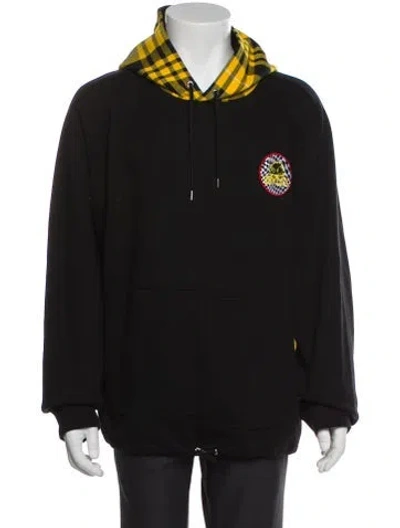Pre-owned Mcq Swallow 2017 Plaid Print Hoodie In Black