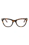Alexander Mcqueen Mcqueen 47mm Cat Eye Optical Glasses In Brown
