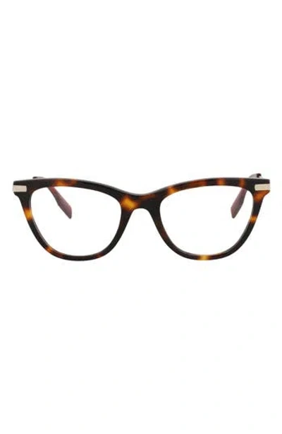 Alexander Mcqueen Mcqueen 47mm Cat Eye Optical Glasses In Brown