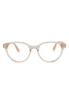 Alexander Mcqueen Mcqueen 47mm Oval Optical Glasses In Brown