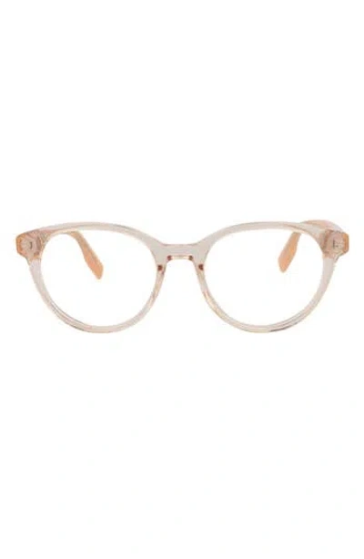Alexander Mcqueen Mcqueen 47mm Oval Optical Glasses In Brown