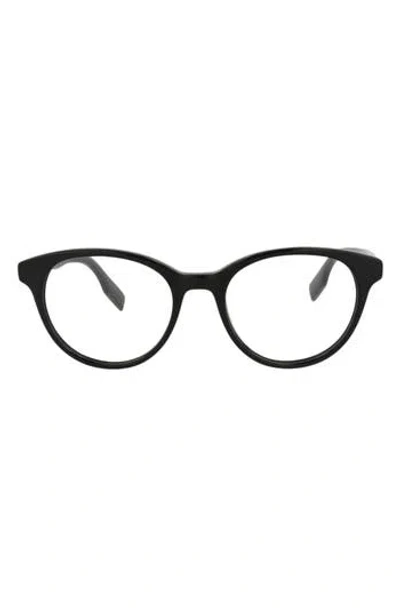 Alexander Mcqueen Mcqueen 47mm Oval Optical Glasses In Black