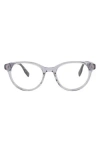 Alexander Mcqueen Mcqueen 47mm Oval Optical Glasses In Grey Black Transparent