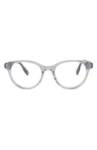 Alexander Mcqueen Mcqueen 47mm Oval Optical Glasses In Gray