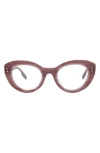 Alexander Mcqueen Mcqueen 48mm Cat Eye Optical Glasses In Pink