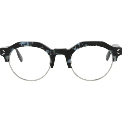 Alexander Mcqueen Mcqueen 48mm Round Optical Glasses In Havana Havana Transparent