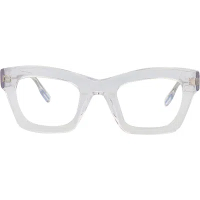 Alexander Mcqueen Mcqueen 48mm Square Optical Glasses In Crystal