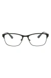 Alexander Mcqueen Mcqueen 49mm Core Rectangle Optical Glasses In Metallic