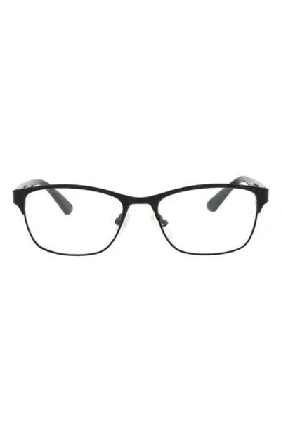 Alexander Mcqueen Mcqueen 49mm Core Rectangle Optical Glasses In Metallic